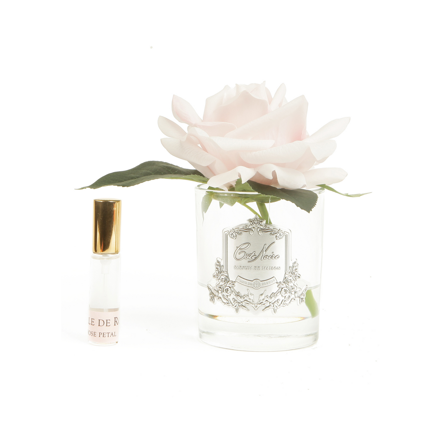 Cote Noire Perfumed Natural Touch Single Rose - Clear - French Pink