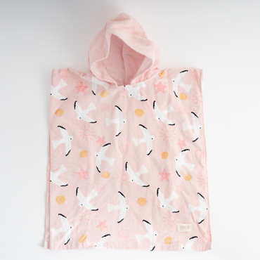 Baby Hooded Beach Towel - Seagulls