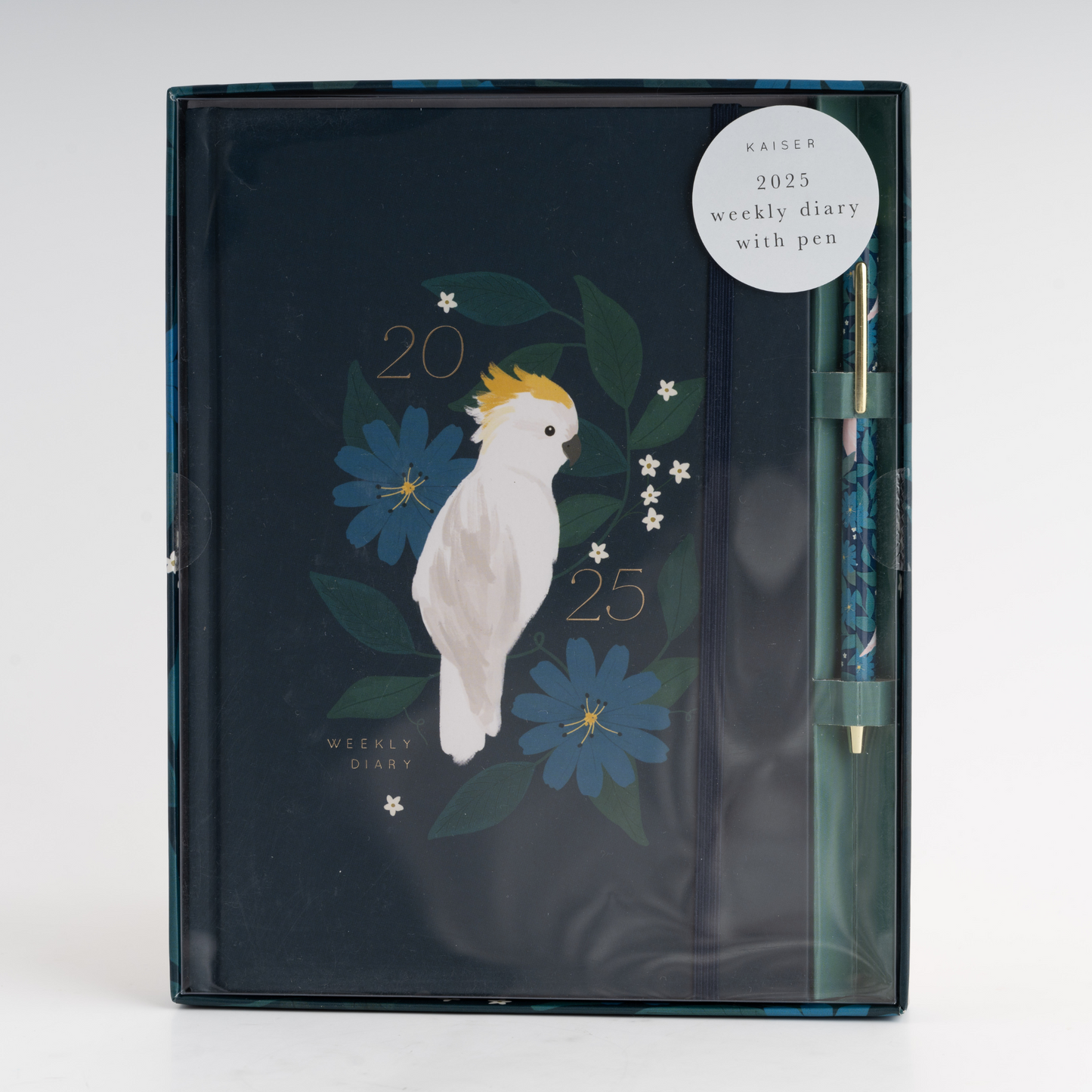 2025 A5 Weekly Diary & Pen - Cockatoo Bloom