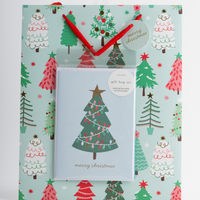 Large Gift Bag Set - Festive Trees