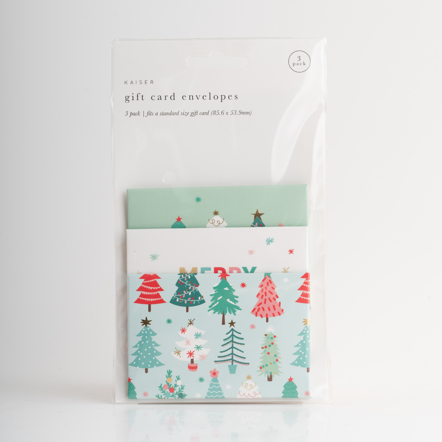 3pk Gift Card Envelopes - Festive Trees