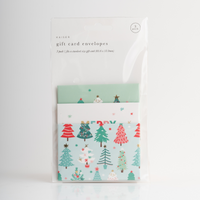 3pk Gift Card Envelopes - Festive Trees