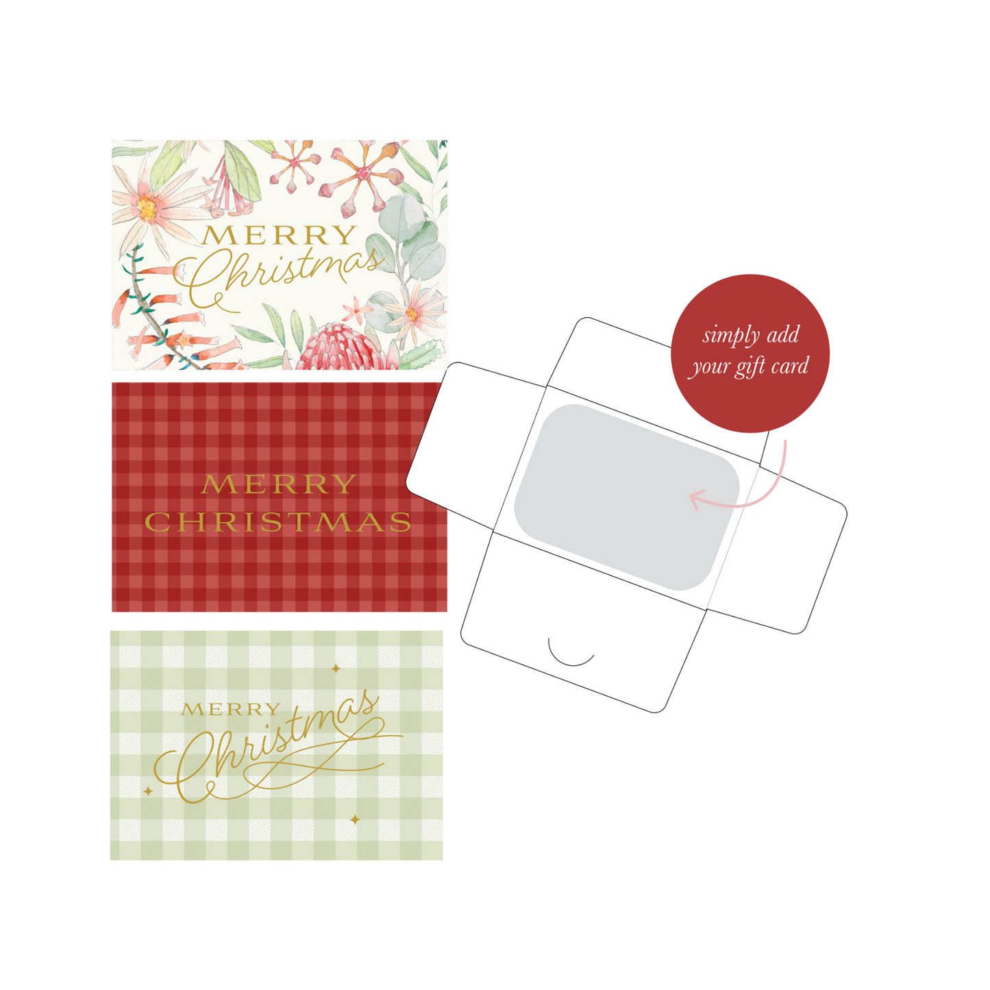 3pk Gift Card Envelopes - Waratah