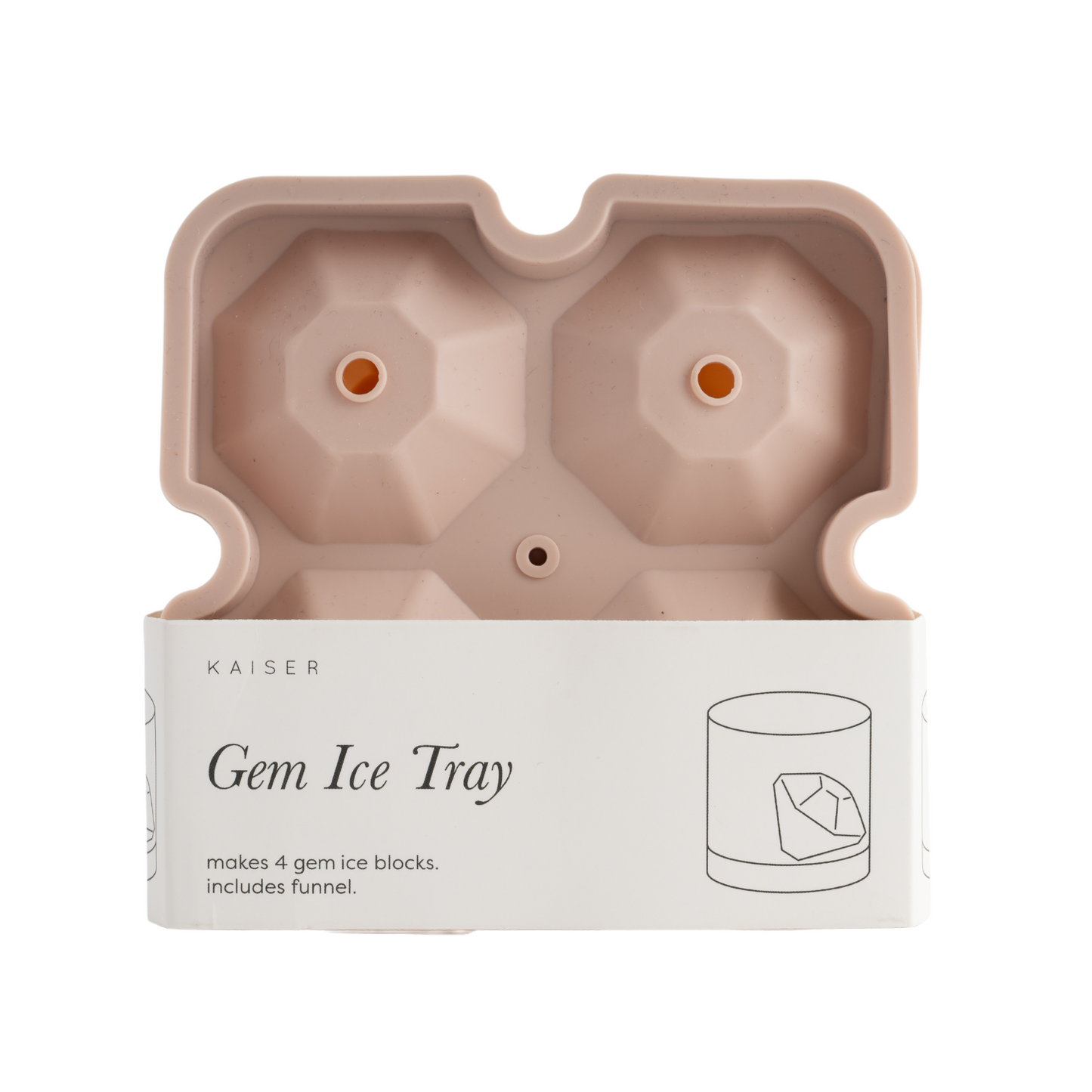 Gem Ice Cube Tray - Dusty Rose