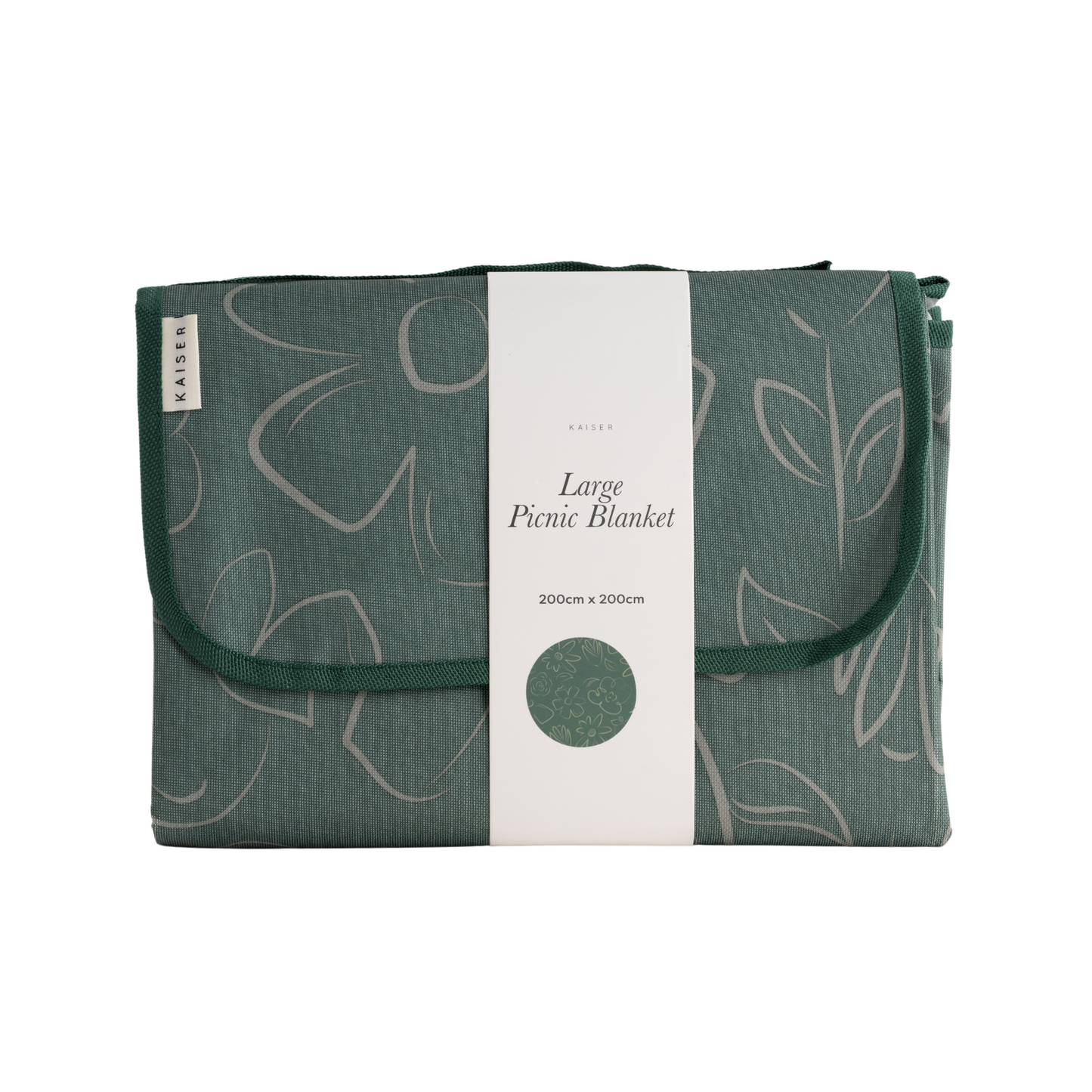 Large Picnic Blanket - Evergreen Posy