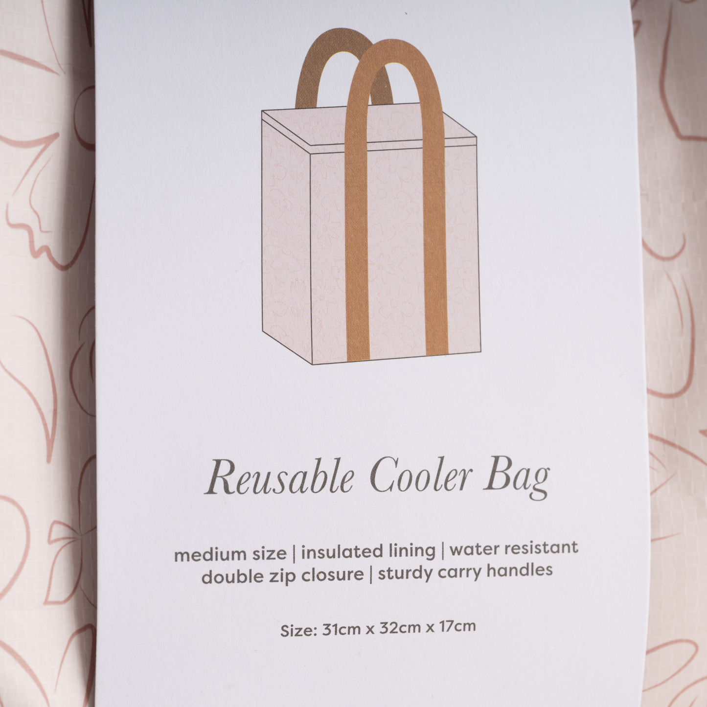 Reusable Cooler Bag - Posy Outline