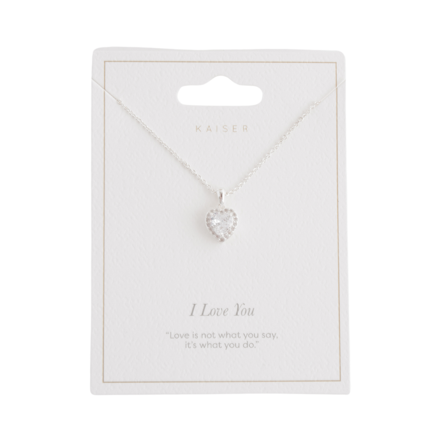 Silver Necklace - Solid Heart