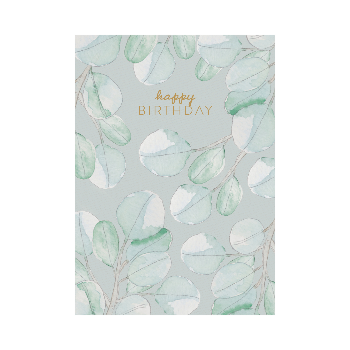 Greeting Card Waratah - Blue Foliage