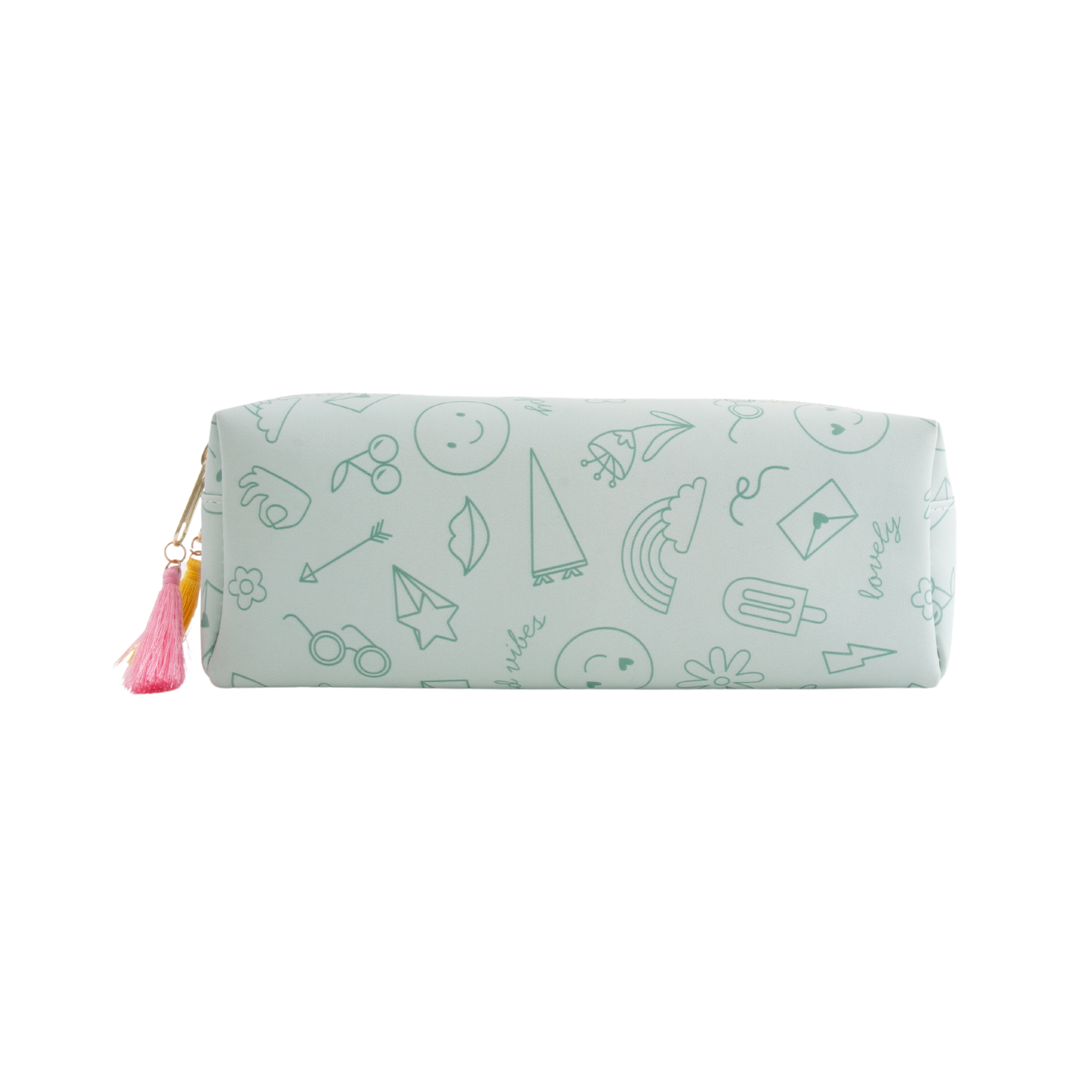 Double Zip Pencil Case - Sunny