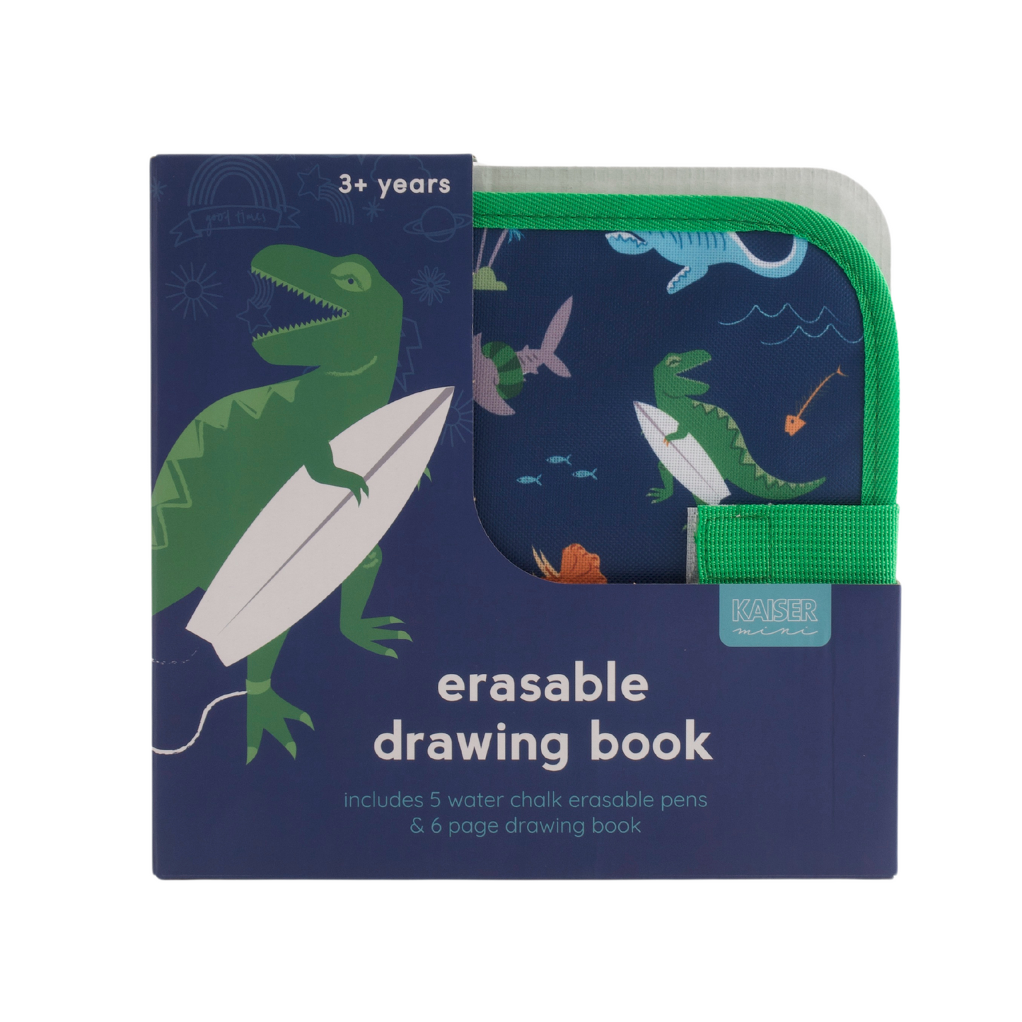 Erasable Drawing Book - Aqua Dino