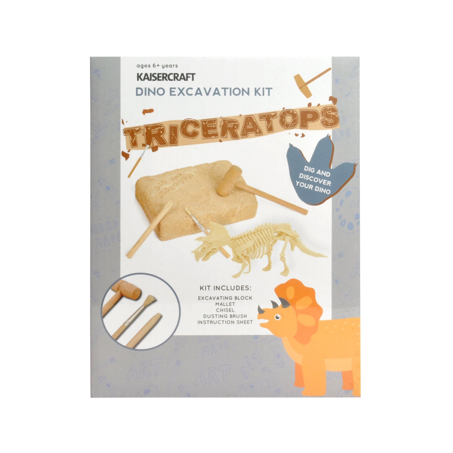 K Kids Dino Excavation Kit - TRICERATOPS